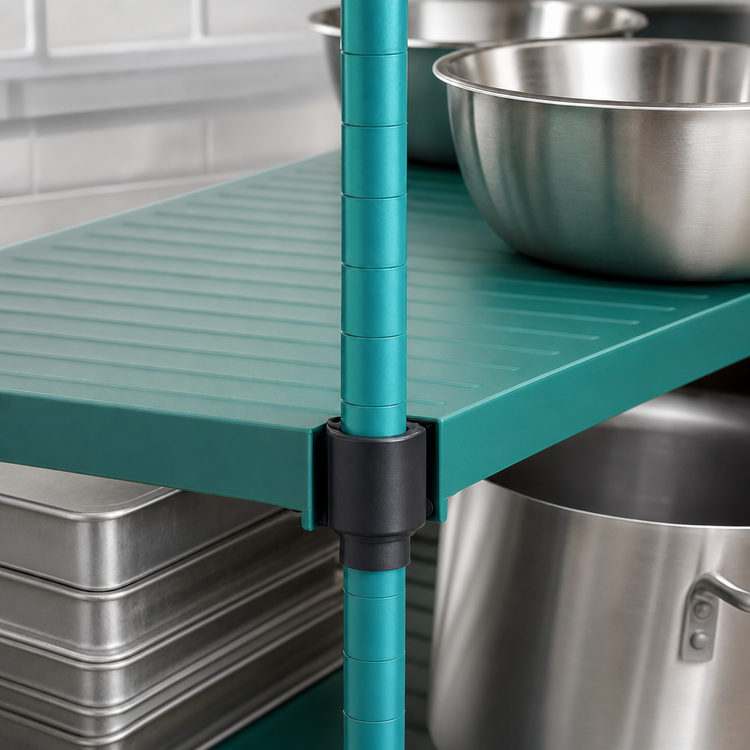 Product image #3 for QuadPlus Solid Polymer Shelf Mat with Wire Quad-Adjust Frame, 36 x 21 Inches, Green