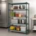 Thumbnail image #3 for Quantum 4-Tier Stationary Polymer Shelving Unit with Wire Plastic Mats, 54