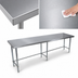 Thumbnail image #3 for BK Resources 84-Inch x 24-Inch Open Base Flat Top Stainless Steel Work Table