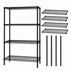 Thumbnail image #3 for Quantum WR74-3672BK Stationary Black Epoxy Wire Shelving Starter Unit, 72"W x 36"D x 74"H, 4 Shelves, 4 Posts