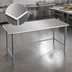 Thumbnail image #3 for Eagle Group Budget Series 108-Inch x 30-Inch Flat Top Work Table with 430 Stainless Steel Top and Galvanized Tubular Base