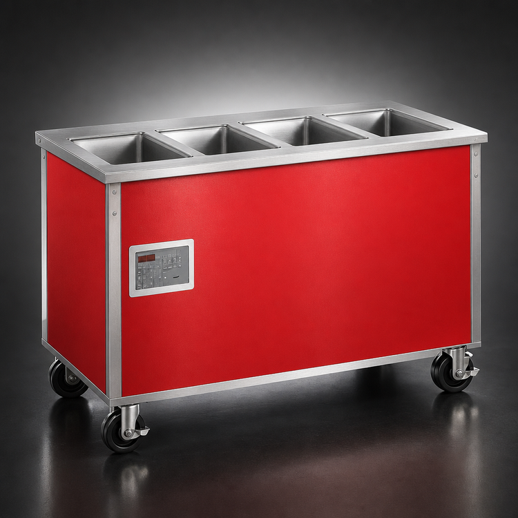 Product image #3 for Vollrath 4-Series Signature Server 4-Well Mobile Hot Food Serving Counter, 60W x 28D x 30H