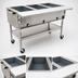 Thumbnail image #3 for Eagle Group Portable Electric Hot Food Table with 3 Dry Wells, 51-Inch Wide, Open Shelf Base, 120V