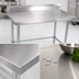 Thumbnail image #3 for BK Resources Open Base Stainless Steel Work Table with 5-Inch Backsplash, 72 x 30 Inches