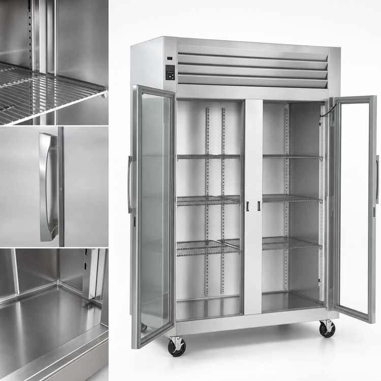 Product image #3 for Traulsen Spec-Line RHF232W-FHG Two-Section Reach-In Heated Holding Cabinet with Full-Height Glass Doors, Standard Depth, Stainless Steel