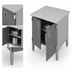 Thumbnail image #3 for John Boos Enclosed Base Work Table with Hinged Doors, 36 x 30 Inch, 16 Gauge Stainless Steel Top