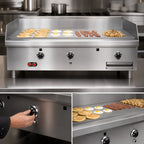 Thumbnail image #3 for Southbend HDG-48 48-Inch Countertop Gas Griddle with 24-Inch Cooking Surface, 1-Inch Polished Steel Plate, Thermostatic Controls