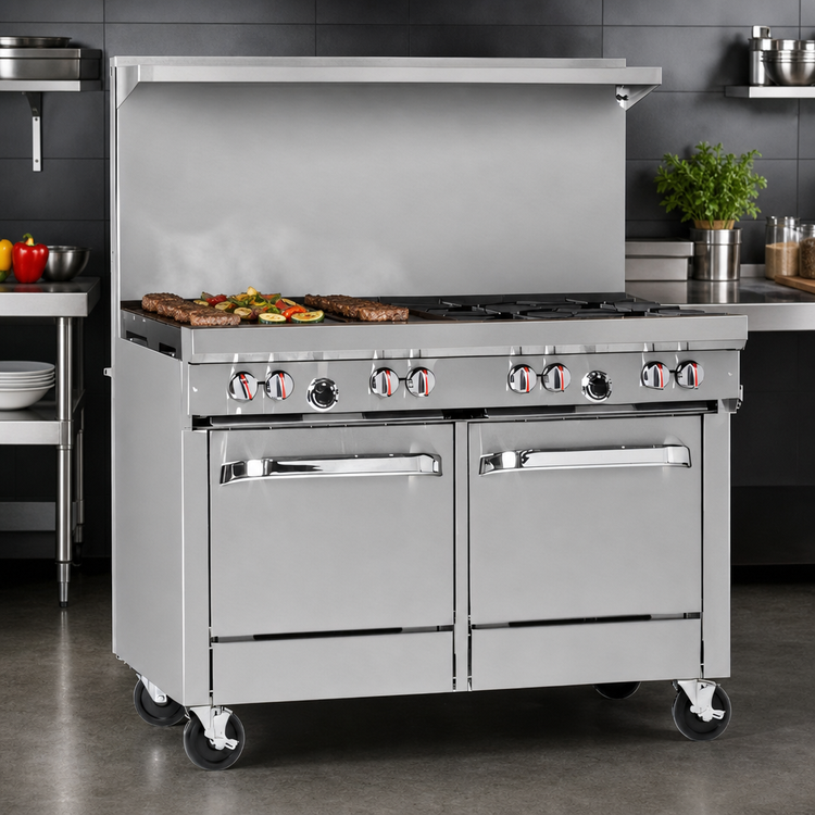 Product image #3 for Southbend S-Series 48-Inch Gas Restaurant Range with Griddle, Standard Oven, and Cabinet Base