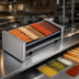 Thumbnail image #3 for Nemco Roll-A-Grill Slanted Hot Dog Roller Grill with GripsIt-Coated Rollers, 27 Hot Dog Capacity, 220V