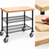 Thumbnail image #3 for Eagle Group QuadTruss Maple Top 3-Tier Demo Cart, 36 x 24 x 34 Inches, Black Epoxy Finish