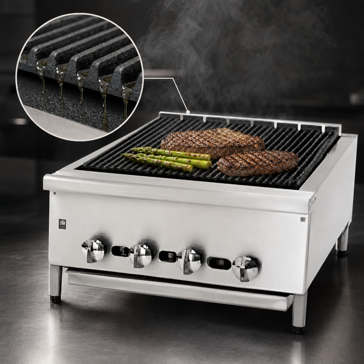Product image #3 for Jade Range Supreme JB-24 24-Inch Gas Radiant Countertop Charbroiler