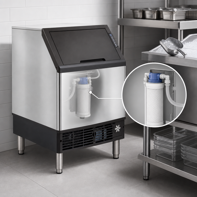 Product image #3 for NEO Undercounter Dice Ice Maker with 90 lb. Storage Bin, Air-Cooled