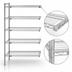 Thumbnail image #3 for Eagle Group 5-Tier Add-On Wire Shelving Unit, 24 x 21 x 74 Inches, Stainless Steel Finish