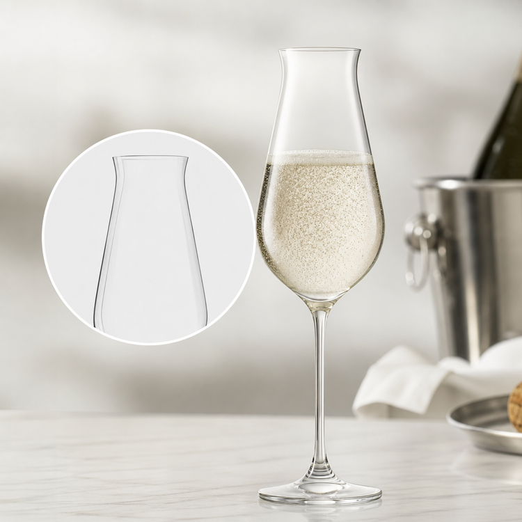 Product image #3 for Lucaris Desire 8 oz Clear Tulip Stemmed Sparkling Glass