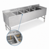 Thumbnail image #3 for John Boos Slim-Line 84-Inch Wide 4-Compartment Underbar Sink Unit with Dual Drainboards