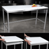 Thumbnail image #3 for John Boos 48 Inch x 24 Inch Trimming Table with 3/4 Inch Reversible Poly Flat Top and Stainless Steel Legs