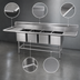 Thumbnail image #3 for Eagle Group Spec-Master FN Series Four-Compartment Stainless Steel Commercial Sink with Left & Right 30-inch Drainboards