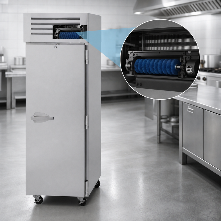 Product image #3 for Turbo Air PRO Series Pass-Thru Solid Door Reach-In Refrigerator, 1-Section, 26.47 Cu. Ft., Top-Mount Self-Contained