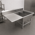 Thumbnail image #3 for John Boos Pro-Bowl 2-Compartment Platter Sink with Left Drainboard, 56-3/16 x 36-1/2 x 43 Inches