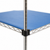 Thumbnail image #3 for QuadPlus Solid Blue Polymer Shelf Mat with Chrome Wire Frame, 42 x 24 Inches