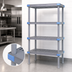 Thumbnail image #3 for Quantum Millenia 5-Shelf Gray Polymer Starter Shelving Unit, 48 x 18 x 74 Inches