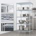 Thumbnail image #3 for EAGLEbrite 4-Tier Starter Wire Shelving Unit, 24 x 24 x 74 Inches, Zinc Finish