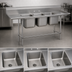 Thumbnail image #3 for Advance Tabco Regaline 3-Compartment Sink with Left & Right Drainboards, 20 x 28 Bowls
