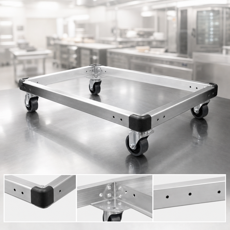Product image #3 for Metro Made-to-Order 24 x 21 Inch Aluminum Truck Dolly Frame with Wraparound Bumper