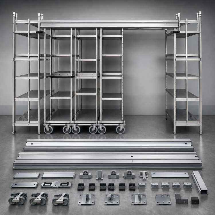 Product image #3 for Metro TOP-TRACK 19 Ft. High-Density Storage Track Set