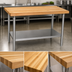 Thumbnail image #3 for John Boos 60 Inch x 30 Inch Northern Hard Rock Maple Wood Top Work Table with Adjustable Undershelf