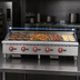 Thumbnail image #3 for Omcan 60-Inch Countertop Natural Gas Commercial Griddle, 3/4-Inch Plate, 5 Burners, 140,000 BTU