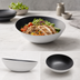 Thumbnail image #3 for American Metalcraft 94 oz Angled Melamine Bowl, 12 Inch Diameter, White with Black Speckles