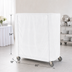 Thumbnail image #3 for Metro 60 x 18 x 54 Inch White Uncoated Knitted Polyester Cart Cover for Queen Mary & Banquet Carts