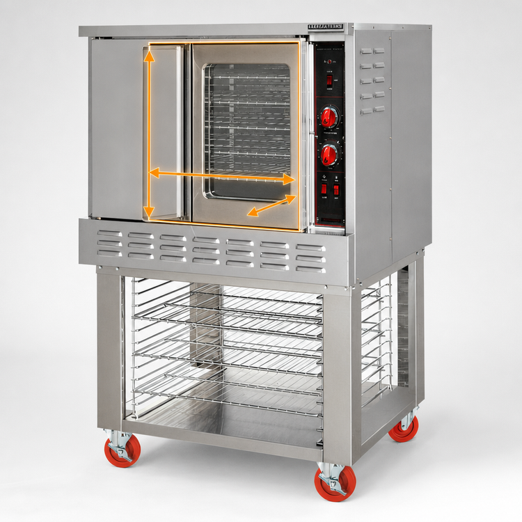 Product image #4 for American Range Majestic Full-Size Single-Deck Standard-Depth Gas Convection Oven with Glass Doors