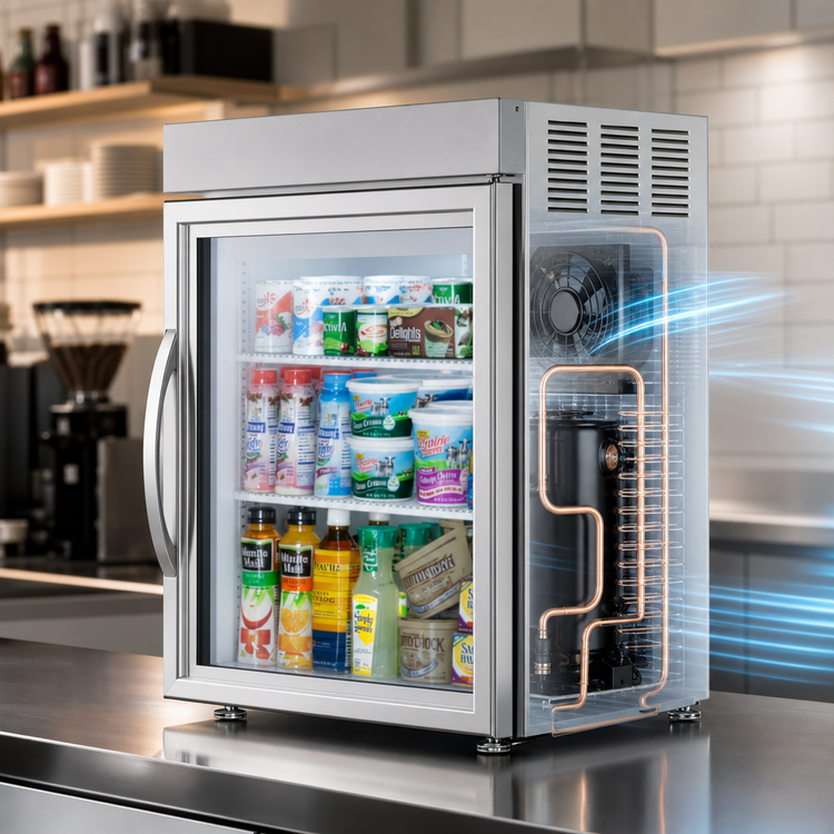 Product image #3 for True GDM-05-S-HC~FGD01 Countertop Glass Door Refrigerated Merchandiser, Stainless Steel, 1 Door