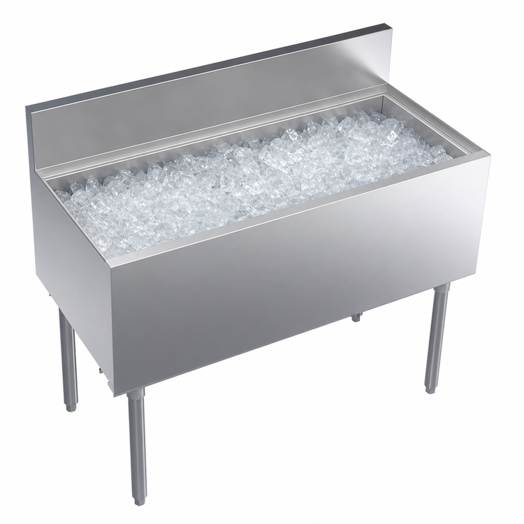Product image #3 for Krowne Royal Series 42-Inch Stainless Steel Underbar Ice Bin/Cocktail Unit, 129 lb Ice Capacity, 12-Inch Deep Liner