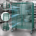 Thumbnail image #3 for Quantum Mobile Wire Security Cage with Doors and Casters, Green Epoxy, 36 x 21 x 69 Inches