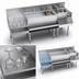 Thumbnail image #3 for Krowne Royal Series 72-Inch Underbar Ice Bin/Cocktail Station with Recessed Drainboard, 36-Inch Ice Bin, 18-Inch Blender Station with Dump Sink, 10-Circuit Cold Plate, and 110-Lb Ice Capacity