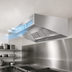 Thumbnail image #3 for SpecAir HESFA96-102 102 Inch Wall Type Short Front Make-Up Air Commercial Kitchen Exhaust Hood