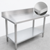 Thumbnail image #3 for Elite Series 60-Inch x 24-Inch Stainless Steel Work Table with 4-Inch Backsplash and Galvanized Undershelf