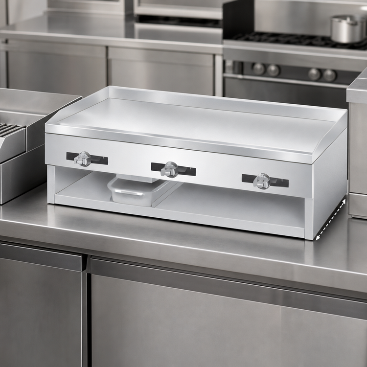 Product image #3 for Comstock-Castle 48-Inch Gas Countertop Griddle with 1/2-Inch Thick Plate