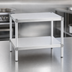 Thumbnail image #3 for New Age 24W x 20D x 36H Stationary Modular Aluminum Equipment Stand with 2 Adjustable Solid Shelves