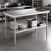 Thumbnail image #3 for Klinger's Trading 73-Inch x 30-Inch Stainless Steel Dish Sorting Table with Undershelf