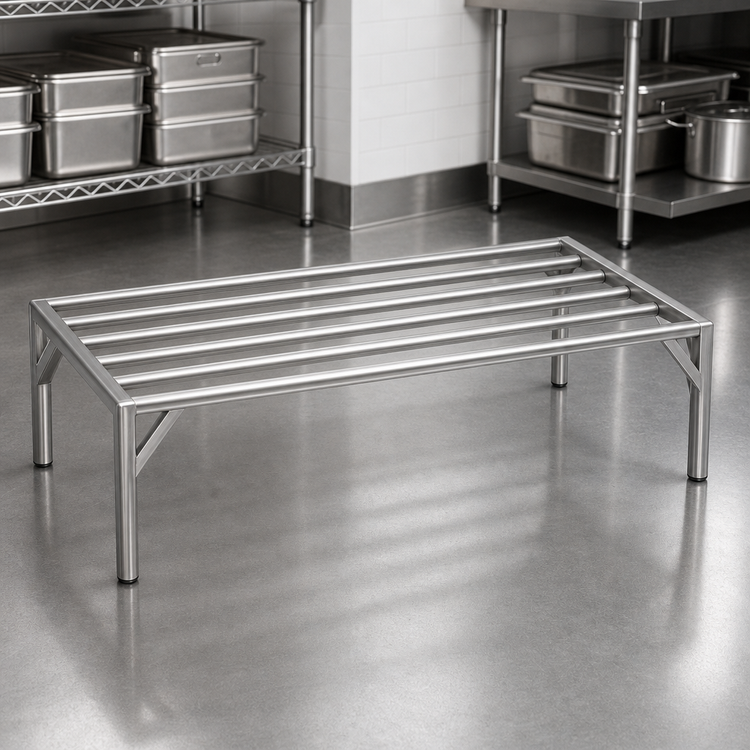 Product image #3 for Channel Manufacturing Lifetime Tough Stainless Steel Tubular Dunnage Rack, 54 x 20 x 12 Inches, 4,000 lb. Capacity