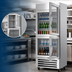 Thumbnail image #3 for Beverage-Air Horizon Series HBR23HC-1-HG One-Section Reach-In Refrigerator with Two Right-Hand Glass Half Doors, 23.32 Cu. Ft., Bottom-Mount Self-Contained Refrigeration