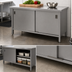 Thumbnail image #3 for John Boos 60 x 30 Inch Stainless Steel Enclosed Work Table with Sliding Door Cabinet Base