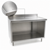Thumbnail image #3 for Spec-Master Marine Series Underbar Stainless Steel Work Table with Cabinet Base, Open Front, and 4-1/2 Inch Backsplash, 36 x 24 Inches