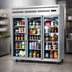 Thumbnail image #3 for Everest Refrigeration ESGR3A Three-Section Reach-In Glass Door Refrigerator, 71.0 Cu. Ft., Top-Mounted Self-Contained