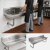 Thumbnail image #3 for John Boos 40-Inch Wall-Mount Multi-Station Stainless Steel Hand Wash Sink, 2 Single Faucet Holes