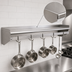 Thumbnail image #3 for Eagle Group Wall-Mount Stainless Steel Pot Rack Shelf with Removable Hooks, 72 x 18 Inches